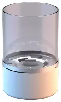 TENDERFLAME настольный камин "Башня", со стеклянным кольцом 15,5 см, белый