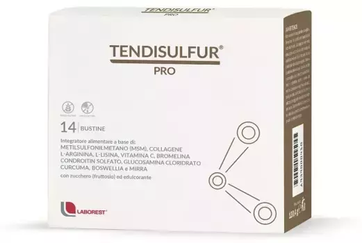 Tendisulfur Pro, добавка для сухожилий, 14 пакетиков Laborest