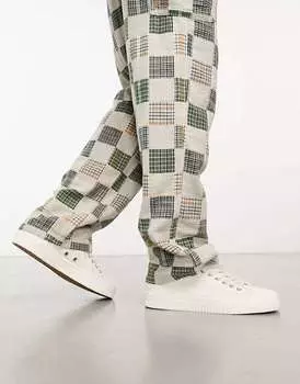 Теневые кроссовки цвета экрю белого цвета Fred Perry Hughes