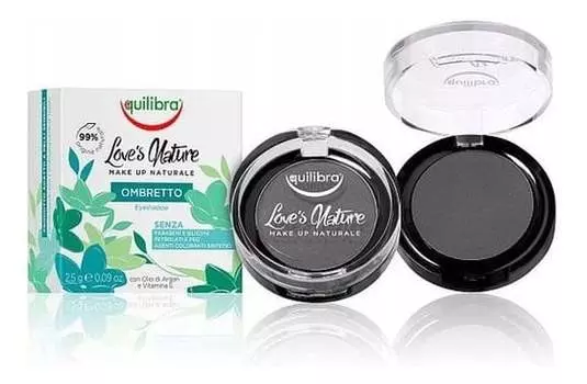 Тени для век 01 Серый Антрацит, 2 г Equilibra, Love's Nature