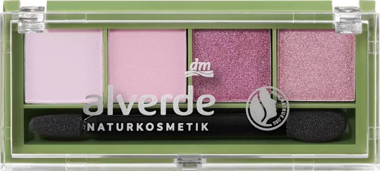 Тени для век alverde NATURKOSMETIK Lidschatten Palette Quattro 98 Lavender Dream, 4,4 g
