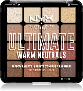 Тени для век NYX Professional Makeup Ultimate Shadow Palette, Warm Neutrals 16 0,8 g