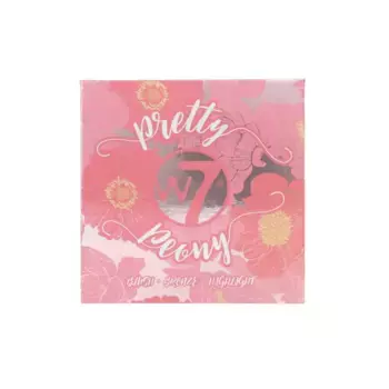 Тени для век pretty peony paleta de rostro W7, количество 1 штука