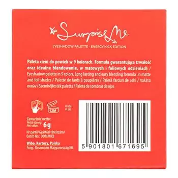 Тени для век SURPRISE ME ENERGY KICK Paleta de Sombras Lovely Makeup, Multicolor