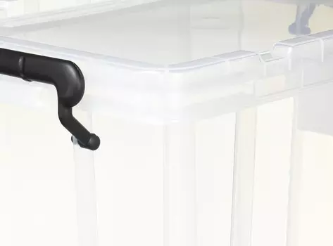 Tenma ROX 440L Чемодан для хранения, замки, прозрачный футляр, контейнер, шкаф, чехол для одежды, пластик, ширина 11,8 x глубина 17,3 x высота 12,6 дюймов (30 x 44 x 32 см), Clear