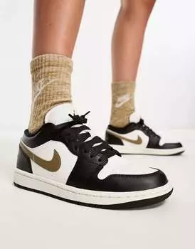 Тенне-коричневые низкие кроссовки Air Jordan 1