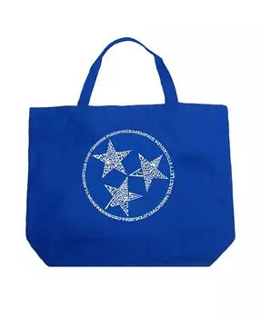 Теннесси — большая сумка-тоут Word Art LA Pop Art, синий