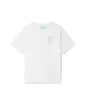 Теннисная футболка пастельных тонов Casablanca, белый