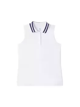 Теннисная футболка-поло Samantha без рукавов для маленьких девочек и девочек Classic Prep, белый