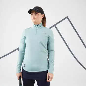 Теннисная футболка с длинными рукавами женская TH 900 зелено-серая ARTENGO, серо-зеленый