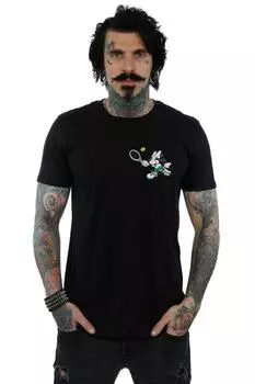 Теннисная футболка с принтом на груди Минни Маус Disney, черный