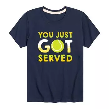 Теннисная футболка с рисунком «You Just Got Served» для мальчиков 8–20 лет Licensed Character