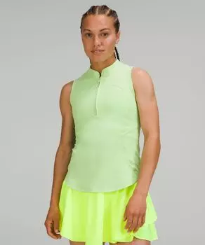 Теннисная майка с молнией спереди и воротником-стойкой Lululemon
