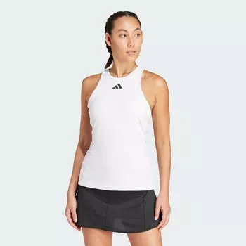 Теннисная майка с Y-образным вырезом Adidas, цвет White