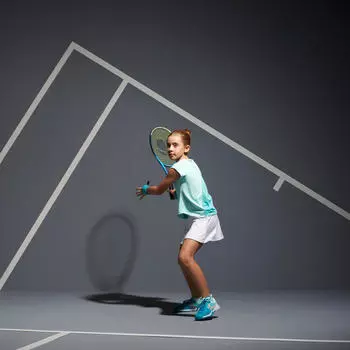 Теннисная юбка для девочек TSK500 белая ARTENGO, белый