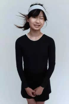 Теннисная юбка из материала Drymove H&M, черный