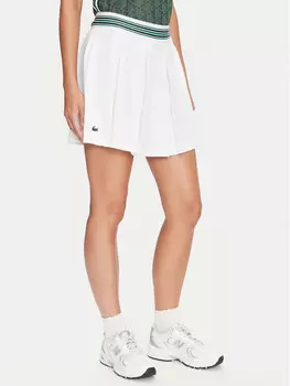 Теннисная юбка стандартного кроя Lacoste, белый