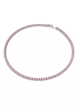 Теннисное ожерелье с кристаллами Matrix Swarovski, серебяный