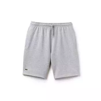 Теннисные флисовые шорты Lacoste серые GH2136-51-CCA мужские, серый