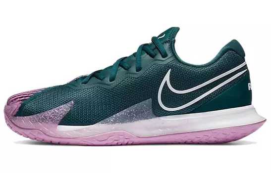 Теннисные кроссовки Air Zoom Vapor Cage 4 HC мужские с низким верхом белые/зеленые/розовые Nike