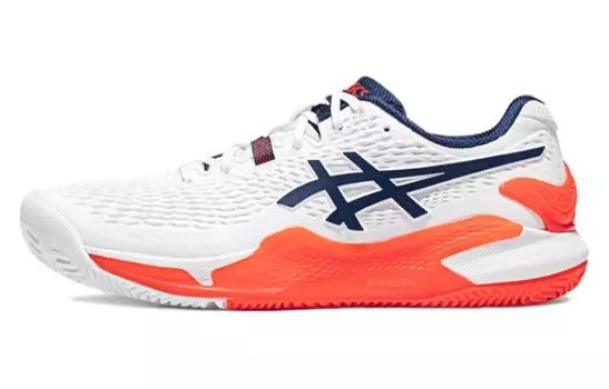 Теннисные кроссовки Asics Gel-Resolution 9 Мужчины, White/Cosmic Clay/Dusty Cactus