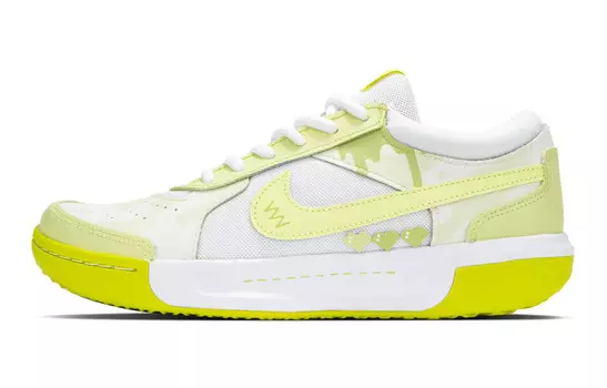Теннисные кроссовки Court Zoom Lite женские с низким верхом, белые/зеленые Nike