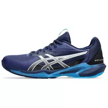 Теннисные кроссовки Solution Speed FF 3 мужские с низким верхом, просторные, синие/белые Asics