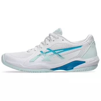 Теннисные кроссовки Solution Swift FF женские с низким верхом, белые/зеленые Asics
