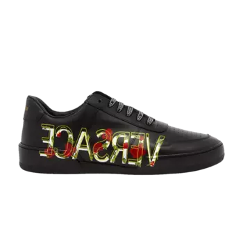 Теннисные кроссовки Versace с боковым логотипом, черный