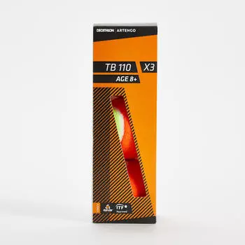 Теннисные мячи TB110 x 3 - оранжевые Artengo