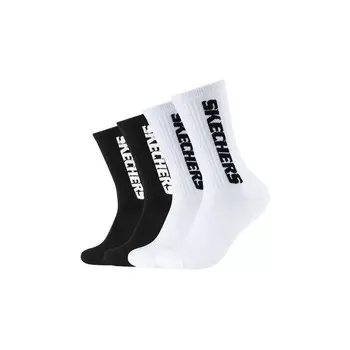 Теннисные носки унисекс, белые/черные, 4 шт. SKECHERS, цвет weiss