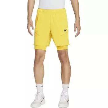 Теннисные шорты мужские Vivid Sulfur/Multi/Black Nike, черный