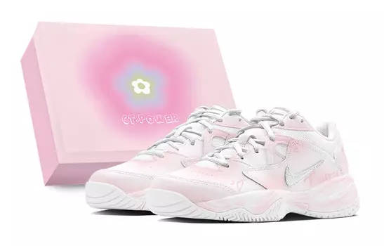 Теннисные туфли Court Lite 2 женские с низким верхом, белый/розовый Nike