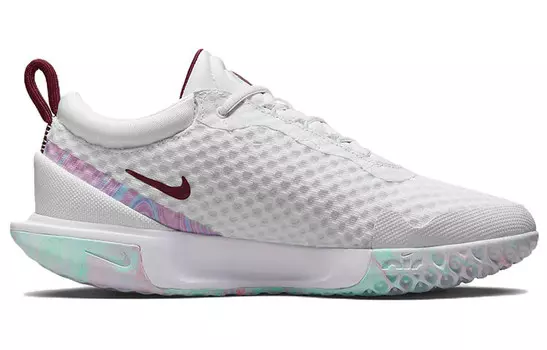 Теннисные туфли Court Zoom Pro женские с низким верхом белые/красные Nike