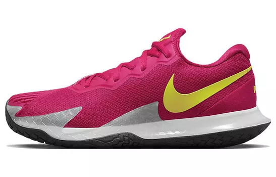 Теннисные туфли Court Zoom Vapor мужские низкие розовые/желтые Nike