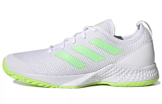 Теннисные туфли Courtflash мужские с низким верхом белые/зеленые Adidas