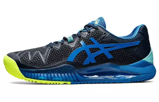 Теннисные туфли Gel-Resolution 8 мужские низкие темно-синие / синие Asics