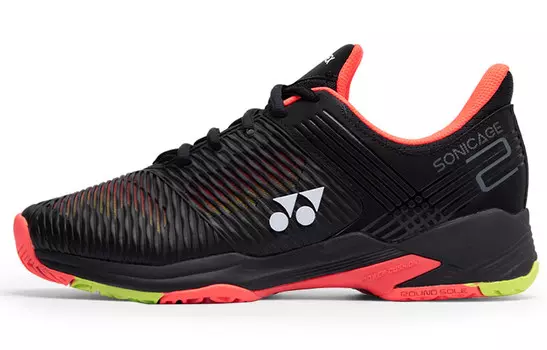 Теннисные туфли унисекс с низким верхом, черные/желтые Yonex