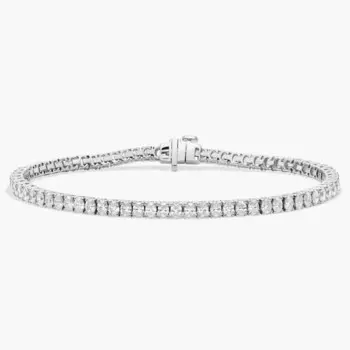 Теннисный браслет с овальными бриллиантами 7 дюймов из белого золота 14 карат (5 карат Tw. - FG / VS2-SI1) Blue Nile