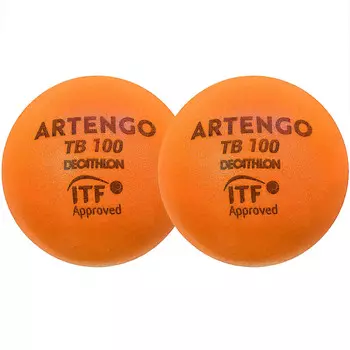 Теннисный мяч TB100 Foam 2-Pack 9 см Оранжевый ARTENGO