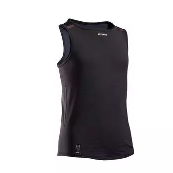 Теннисный топ 90 девушек серый ARTENGO, угольно-серый/штормовой серый