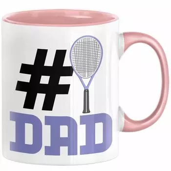 Теннисный тренер номер 1. Кружка для папы и отца. Подарок для теннисного папы. Лучший папа в мире. Забавная идея подарка на День отца (розовый) Trendation