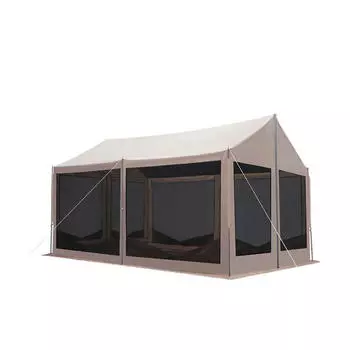 Тент AXZ Explorer Shelter Style, полностью серый навес + проекционный экран [1157] 8 и более человек