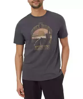 Tentree Мужская футболка Open Road с короткими рукавами и рисунком, цвет Graphite/Taffy