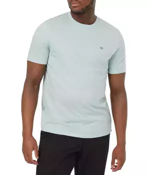Tentree Мужская классическая футболка Tentree с вышивкой, цвет Surf Spray Hthr/Misty Grn