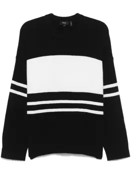 Теория свитера с цветными блоками Theory, черный