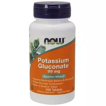 Теперь глюконат калия 99 мг 100 таблеток Now Foods
