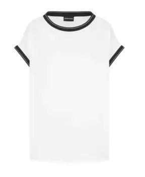 Теплая блузка из вискозы Emporio Armani, белый