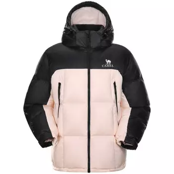 Теплая флисовая куртка-пуховик унисекс Camel, цвет Phantom Black/White Jade Pink