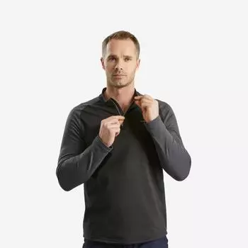 Теплая футболка с длинными рукавами Decathlon Hiking — Sh100 Quechua, черный